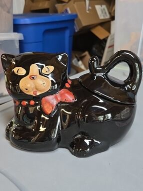 1950s Shafford (Japan) Black Cat Biscuit Jar